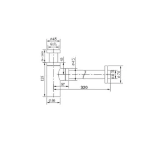 Kovinski sifon LF 9005 Nero | Sifoni | E-shop.si
