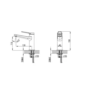 Andare Nero Bronze Basin Faucet | Bathroom | E-shop.si