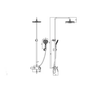 Andare Nero Shower Column | Shower Columns | E-shop.si