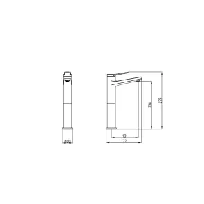 Andare Nero Tall Sink Faucet | Armature | E-shop.si