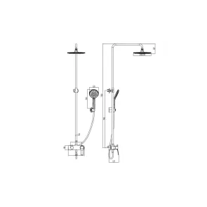 Andare Nero Bronze Shower Column | Showers | E-shop.si