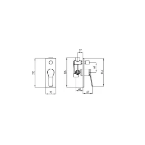 Andare Bianco Matte podometna tuš | Tuš armature | E-shop.si