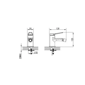 Andare Bianco wall-mounted faucet | Bathroom | E-shop.si