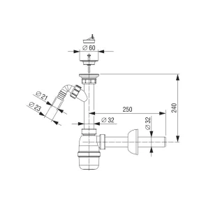 Sifon za umivalnik LIV 195607 | Sifoni | E-shop.si