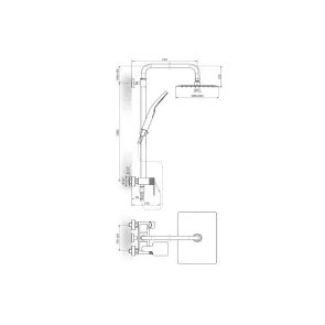 Shower Column S2 Gold | Shower Columns | E-shop.si