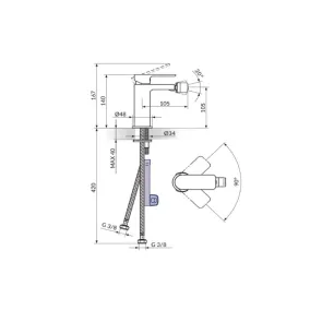 Blau Chrome Bidet Faucet | Bathroom Faucets | E-shop.si