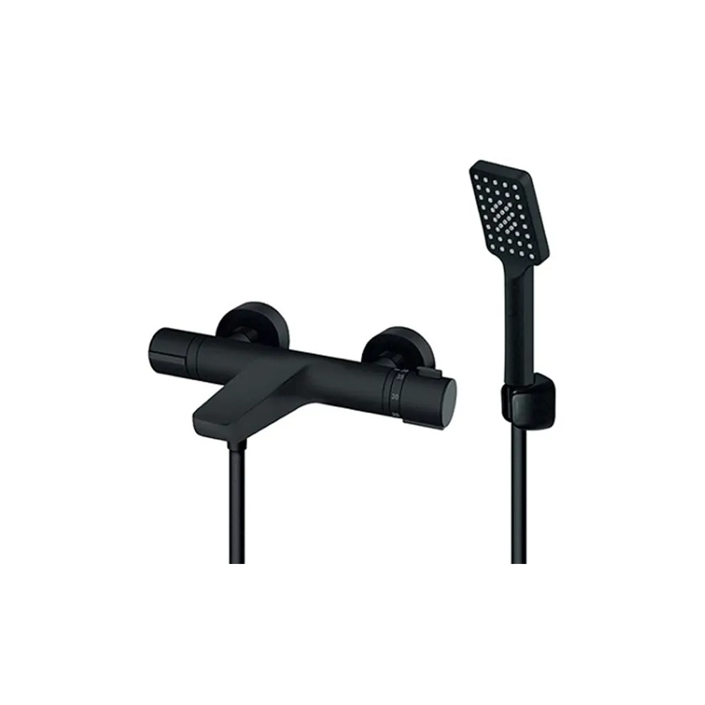 S2 Black Thermostatic Bath Mixer | Bath Fixtures | E-shop.si