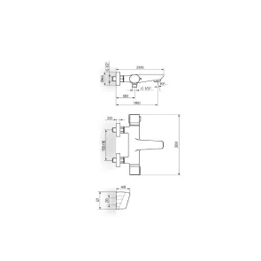 S2 Black Thermostatic Bath Mixer | Bath Fixtures | E-shop.si