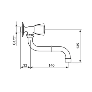 Keramic 140 hladna voda armatura | Armature | E-shop.si