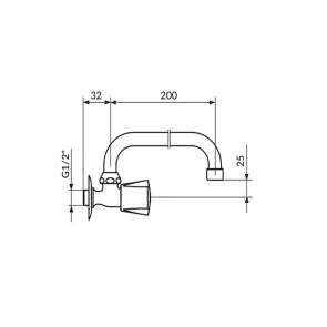 Keramic U 200 Cold Water Faucet | Faucets | E-shop.si