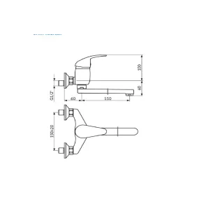 King 15 stenska armatura za umivalnik | Armature | E-shop.si