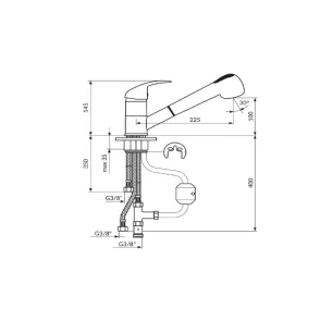 King pull-out kitchen faucet 3 hoses|Kitchen Faucet|E-shop.si
