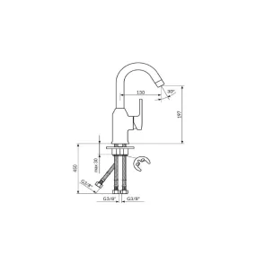 B2 visoka armatura za umivalnik | Armature | E-shop.si