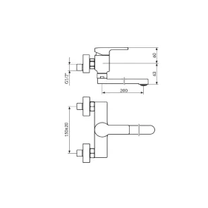 Armatura B2-20 stenska | Armature | E-shop.si