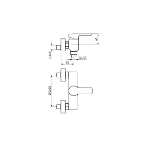 Armatura za tuš B2 | Tuš armature | E-shop.si