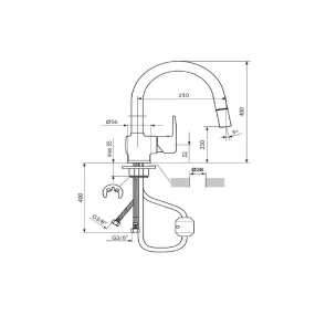 Cubo high-arc kitchen faucet | Kitchen Faucets | E-shop.si