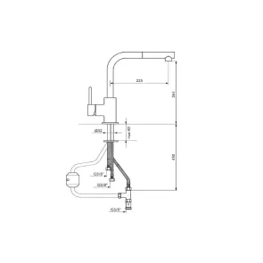 Dark pull-out kitchen faucet 3 hoses|Faucets|E-shop.si