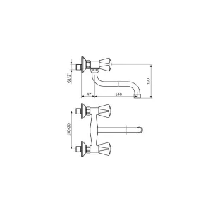 Klasik 14 Wall-Mounted Sink Faucet | Faucets | E-shop.si