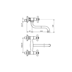 Nostalgija 14 stenska armatura | Armature | E-shop.si