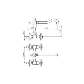 Nostalgija Roma 12 | Armature za umivalnike | E-shop.si