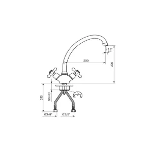 Nostalgia Faucet 20, floor-standing | Faucets | E-shop.si