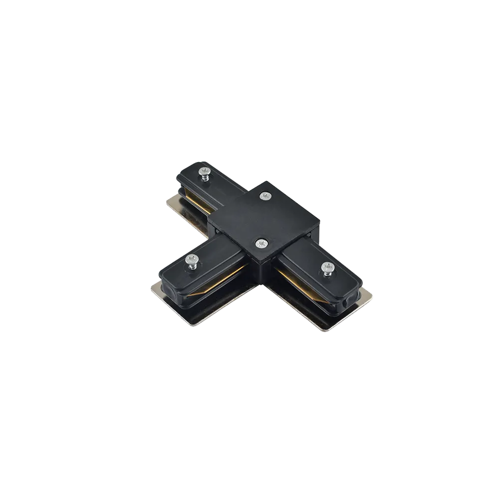 GREEN TECH T Connector for Single-Phase Rail Green Tech, 106 x 70 x 19 mm, black color - FT01-BK