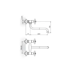 Bronte 20 Wall-Mounted Faucet | Wall Faucets | E-shop.si
