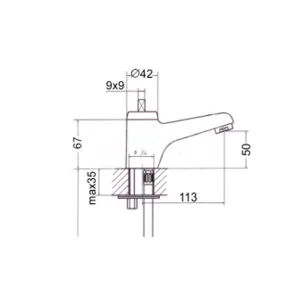 Mediteran washbasin faucet|Bathroom faucets|E-shop.si