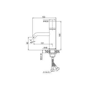 Joan Marmo Bianco Faucet | Washbasin Faucets | E-shop.si