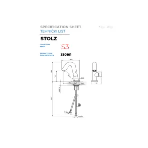 Armatura za umivalnik S3 | Armature za umivalnik | E-shop.si