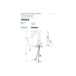 S3 Black High Sink Faucet | Sink Faucets | E-shop.si