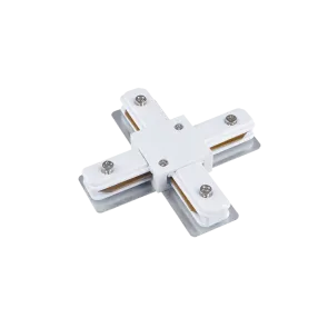 GREEN TECH Connector X for single-phase rail Green Tech, 106 x 106 x 19 mm, white color - FX01-WH