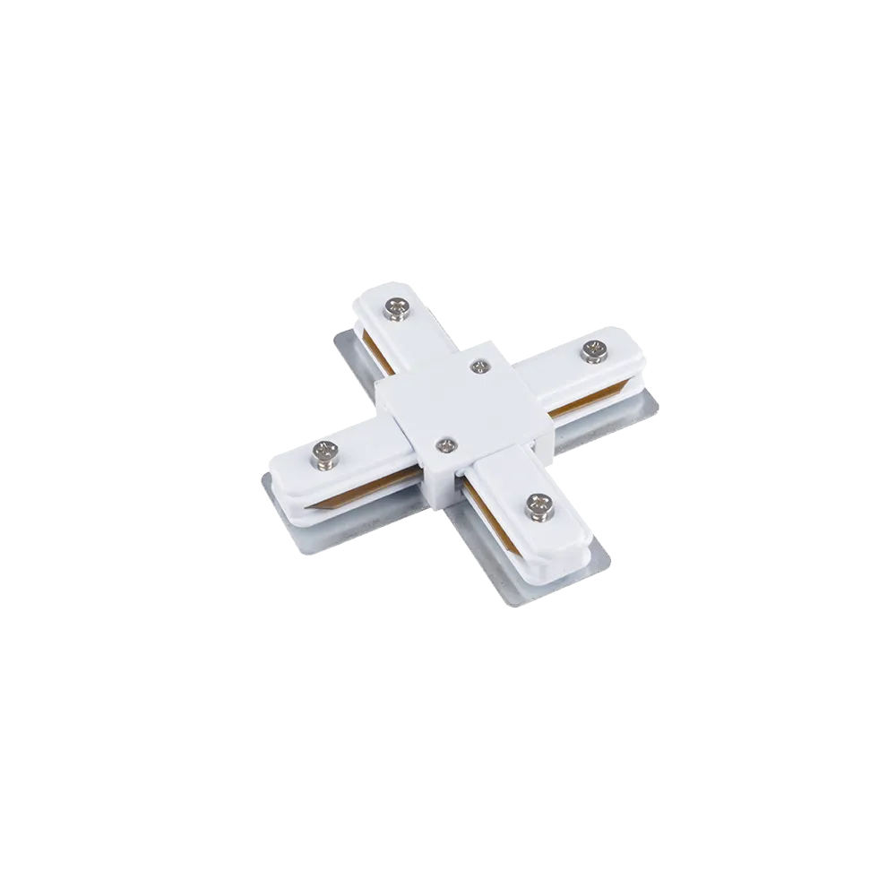 GREEN TECH Connector X for single-phase rail Green Tech, 106 x 106 x 19 mm, white color - FX01-WH