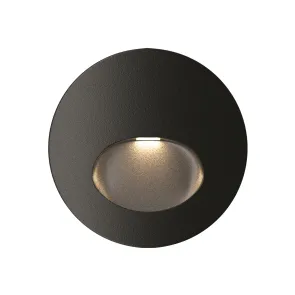 LED svetilka za stopnice Bil črna 3W IP54 3000K | Vgradna zunanja svetilka