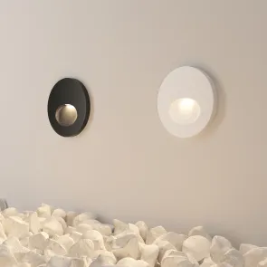 LED svetilka za stopnice Bil črna 3W IP54 3000K | Vgradna zunanja svetilka
