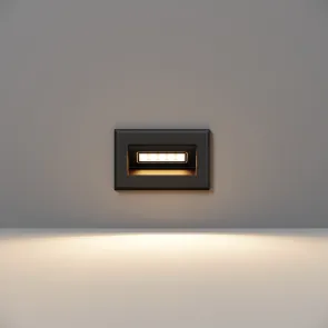 Black LED Stair Light Bosca 3W IP65 3000K | Outdoor Wall Step Light