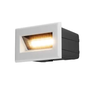 Bela LED svetilka za stopnice Bosca 3W IP65 3000K | Zunanja stenska svetilka