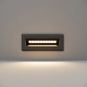 Black LED Stair Light Bosca 5W IP65 3000K | Outdoor Wall Step Light