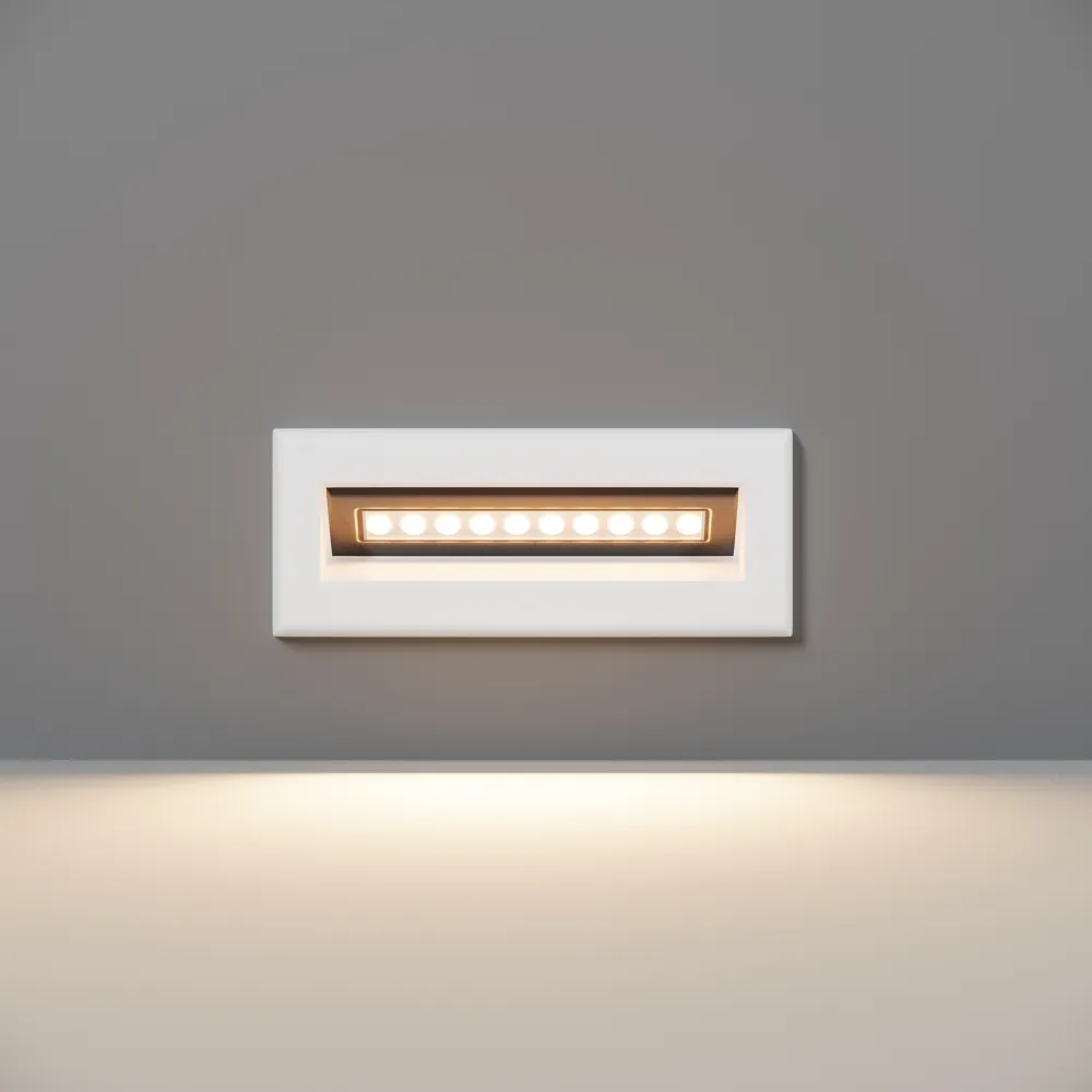 Bela LED svetilka za stopnice Bosca 5W IP65 3000K | Zunanja stenska svetilka