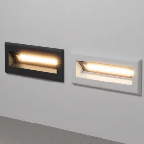 Bela LED svetilka za stopnice Bosca 5W IP65 3000K | Zunanja stenska svetilka
