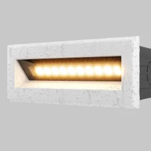 Bela LED svetilka za stopnice Bosca 5W IP65 3000K | Zunanja stenska svetilka