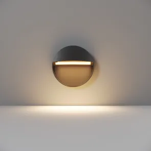 Round LED Stair Light Mane Black 3W IP54 3000K