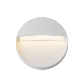 Okrogla bela LED svetilka za stopnice Mane 3W IP54 3000K