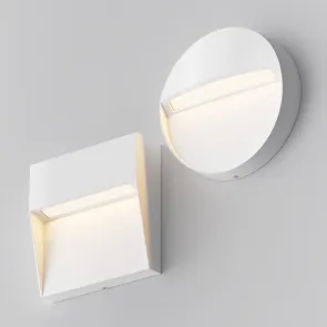 Okrogla bela LED svetilka za stopnice Mane 3W IP54 3000K