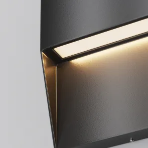 Kvadratna LED svetilka za stopnice Mane črna 3W IP54 3000K