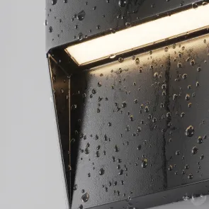 Kvadratna LED svetilka za stopnice Mane črna 3W IP54 3000K
