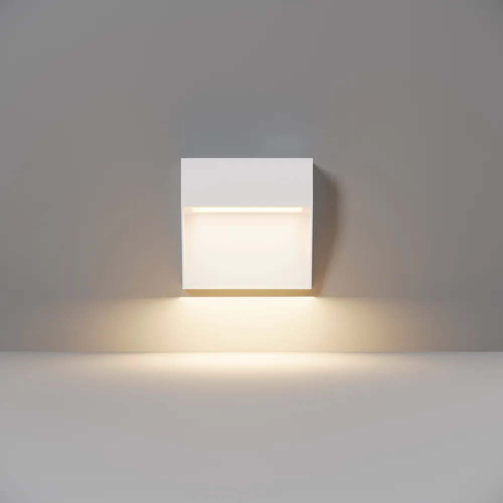 Kvadratna bela LED svetilka za stopnice Mane 3W IP54 3000K
