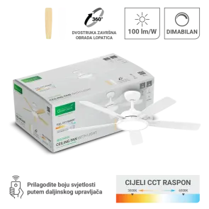 Stropni ventilator Green Tech 52 z lučjo 3CCT