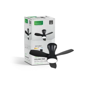 Stropni ventilator Green Tech 24 z lučjo 3CCT črn