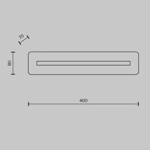 LED Wall Lamp Maytoni Albatre MOD366WL | Linear Gold Wall Light 400 mm